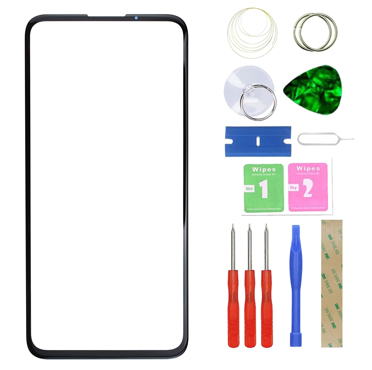 MovTEK Screen Replacement Front Glass +OCA compatible with Google Pixel 4A 4G G025J GA02099 (Not for 4A 5G) with Repair Kit -5.81"