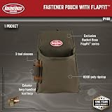 Bucket Boss 54160 Fastener Tool Pouch with Flap, Brown/Green view 2