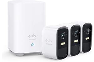 eufy Security, eufyCam 2C 3-Cam Kit, Security Camera Wireless Outdoor, Home Security System, HomeKit Compatibility, 1080p HD, IP67, Night Vision, Motion Only Alert, No Monthly Fee