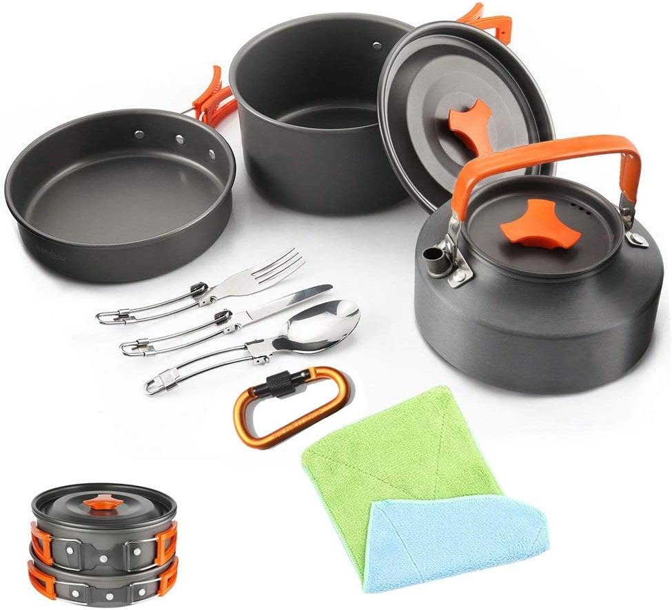 Utensilios Cocina Camping, Kit de utensilios de cocina de aluminio