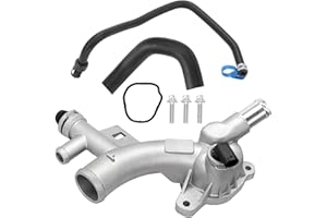 Aluminum Engine Coolant Housing Water Outlet with Hose Kit for Chevy Cruze, Sonic, Trax and Buick Encore 1.4L, Replacement Pa