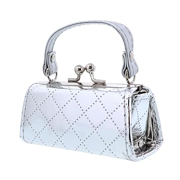 silver metallic handbag