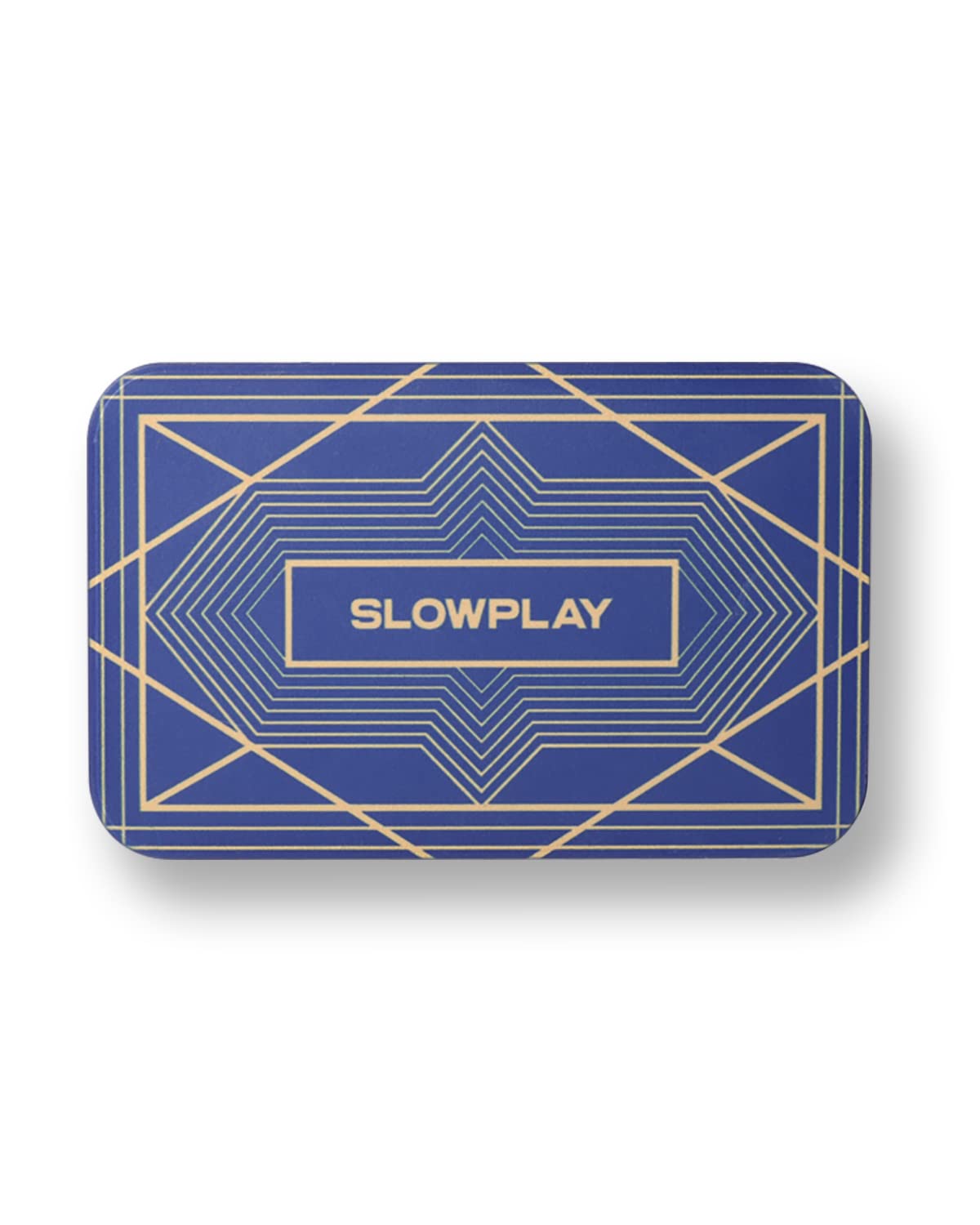 SLOWPLAY Rectangular Poker Chips Plaques in Blue, Pack of 10 Pcs, European Style Professional Plaques Without Denomination, 34-Gram Ceramic Composite