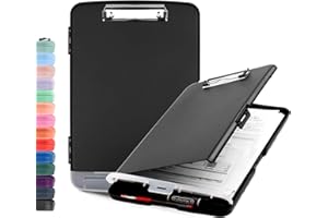 SFLHHDM Clipboard with Storage for Office Supplies Clip Boards 8.5x11 with Storage for Nurse, Side Open Nurse Clipboards Fold