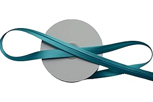 LYRACCES Satin bias Tape Lip Fabric Edge Ribbon Upholstery Sewing Piping Trims 20yards (Turquoise)
