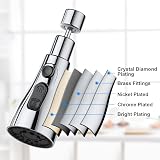 OSDUE Tap Aerator 3 Modes 22mm 24mm Adapter 360° Swivel Kitchen Bath Bubbler view 6