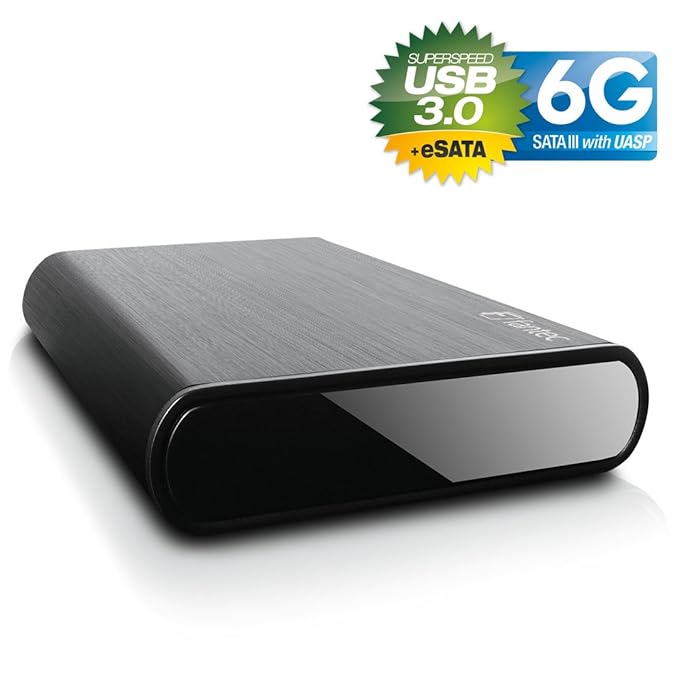 FANTEC DB-ALU3e-6G Externes Festplattengehäuse (für 8,89 cm (3,5 Zoll) SATA Festplatte, unterstützt SATA III 6G Festplatten u