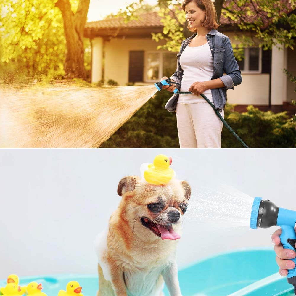 Garden Hose Sprayer Nozzle with 8 Adjustable Pattern, ABS Water Hose Sprayer, Slip Resistant Garden Nozzle Fits All Standard Garden Hoses for Watering Plants, Lawn&Garden, Washing Cars, Showering Pets : Garden & Outdoor