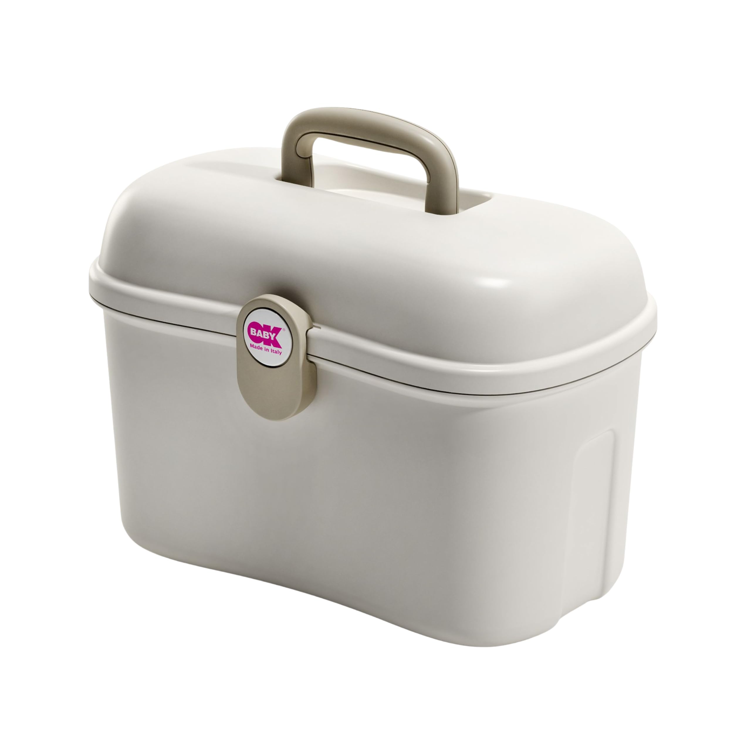 OKBaby Beauty Care Carrying Case Baby Changing and Bath Box, Ivory