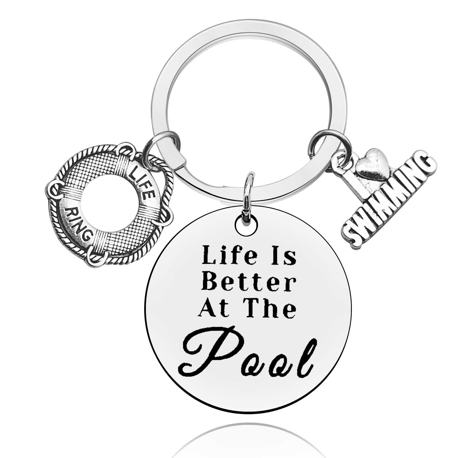 Swim Keyring Gifts Gift for Swimming Lover Keychain Swimming Jewelry for Swimmers Inspirational Swimmers Gift for Teens Boy Girl Best Friend Sister Graduation Father Day Birthday Gift for Women Men