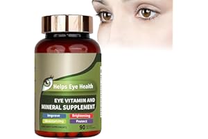 ISRONUY Eye Vitamin & Mineral Supplement with Lutein, Zeaxanthin, Supports Eye Strain, Vision Health for Adults with Vitamins C & E, Vegan Eye Vitamins Supplement - 90 Capsules (1pc)