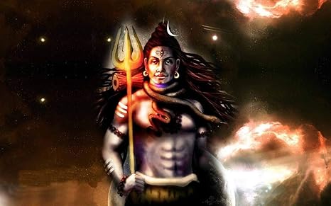 R Print Lord Shiva Wall Poster Religious Wall Decal And