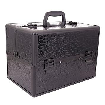 Amazon Com Makeup Train Case Professional Adjustable Folding