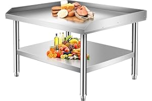 KODOM Equipment Grill Stand 24 x 28 x 24, Stainless Steel Grill Stand Table with Adjustable Storage Undershelf, Equipment Stand for Commerical Kitchen Restaurant Home and Hotel