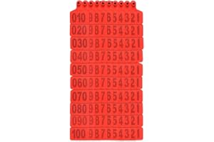 100 PCS Cow Ear Tags Plastic Livestock Ear Tags 001-500 Digital Farm Animal Tags I Suitable for Cows, Sheep, Goats, Pigs, Pig
