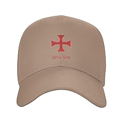 Deus Vult Crusader Knight Templar Cross Cap Unisex