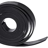 TORRAMI Solid Neoprene Rubber Strips Roll 1/16 (.062) inch Thick X 1 inch Wide X 10 Feet, for DIY Weather Stripping, Gasket, Seal