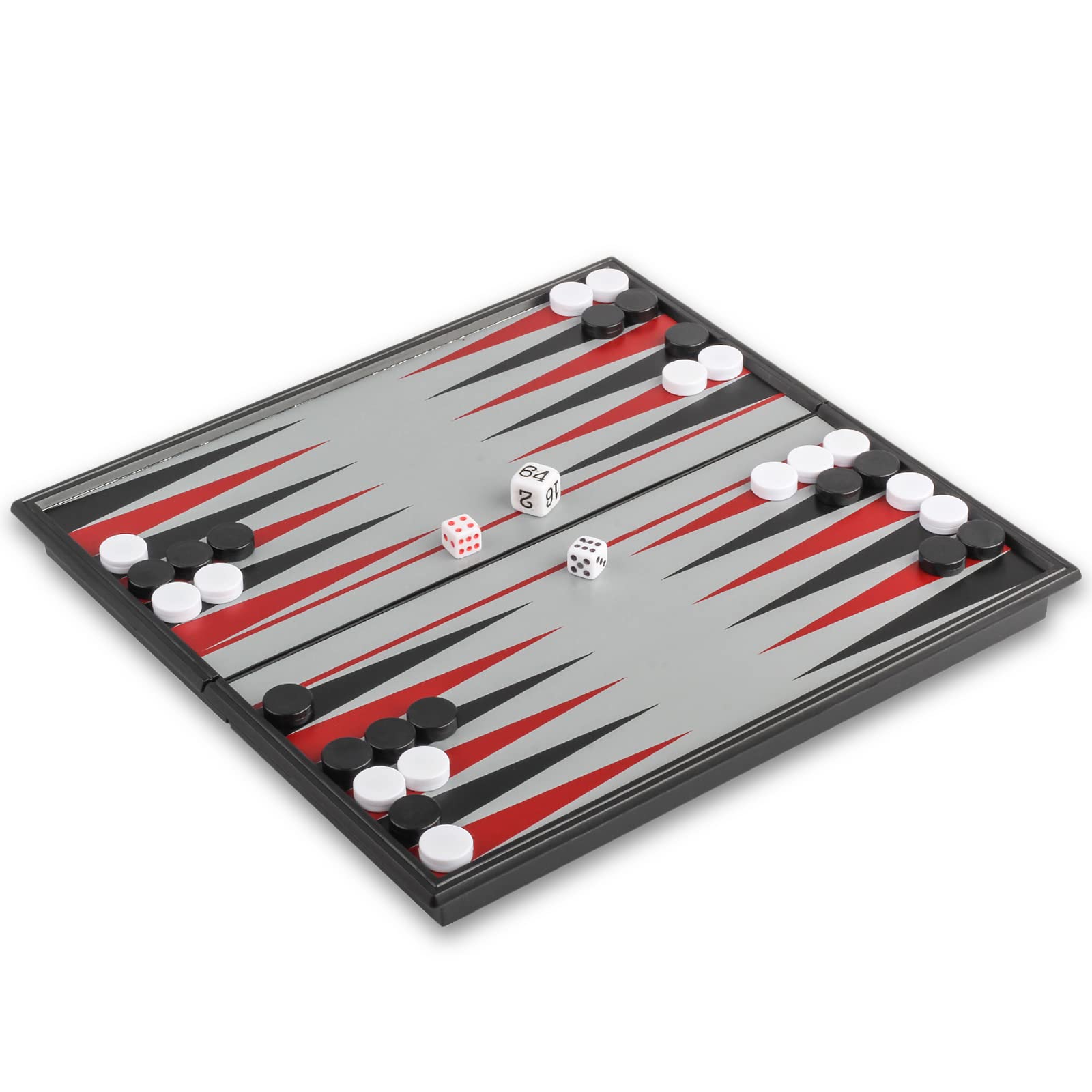 Andux Foldable Magnetic Backgammon Portable Board Game Set CXSLQ-01 (S)