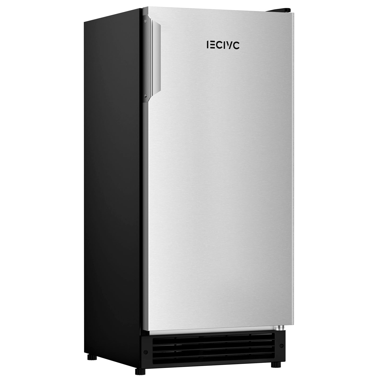 IECIVC Under Counter Crescent Ice Maker Machine, 15'' W Drainless Built-in Ice Maker, 25 LBS/Day with 22 LBS Storage Bin, Perfect for Commercial Home Bar, No Drain