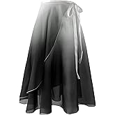Baisdan Ballet Skirts Women, Ballet Dance Skirt Girls, Flowy Long Wrap Skirt, Dance Skirts for Women and Girls