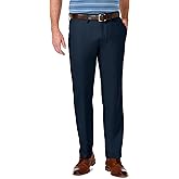 Haggar Men's Cool 18 Pro Straight Fit Flat Front Super Flex Waistband Casual Pant