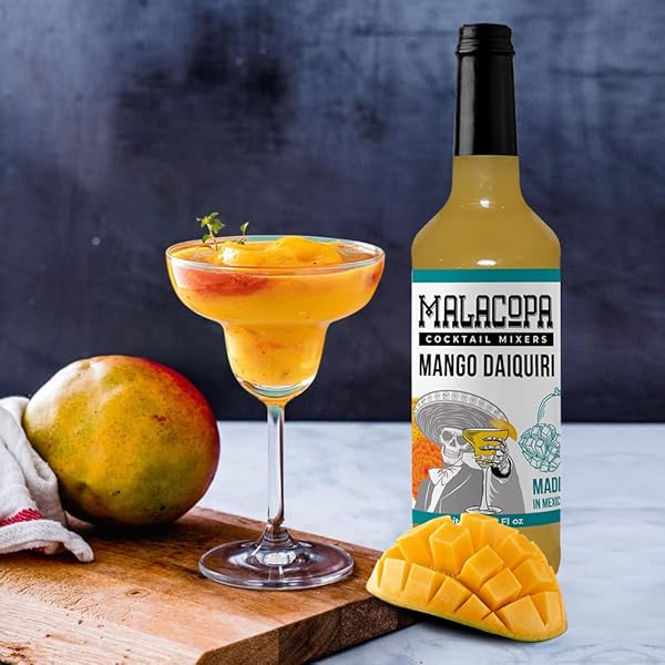 MALACOPA MIXERS MANGO DAIQUIRI COCKTAIL MIXER 1L – NON ALCOHOLIC, NATURAL & FRESH INGREDIENTS FOR A TROPICAL TWIST – HANDCRAFTED RECIPE FOR AUTHENTIC TASTE & REFRESHMENT