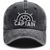 Nxizivmk Captain Hat for Women Men, Funny Adjustable Cotton Embroidered Nautical Sailing Baseball Cap