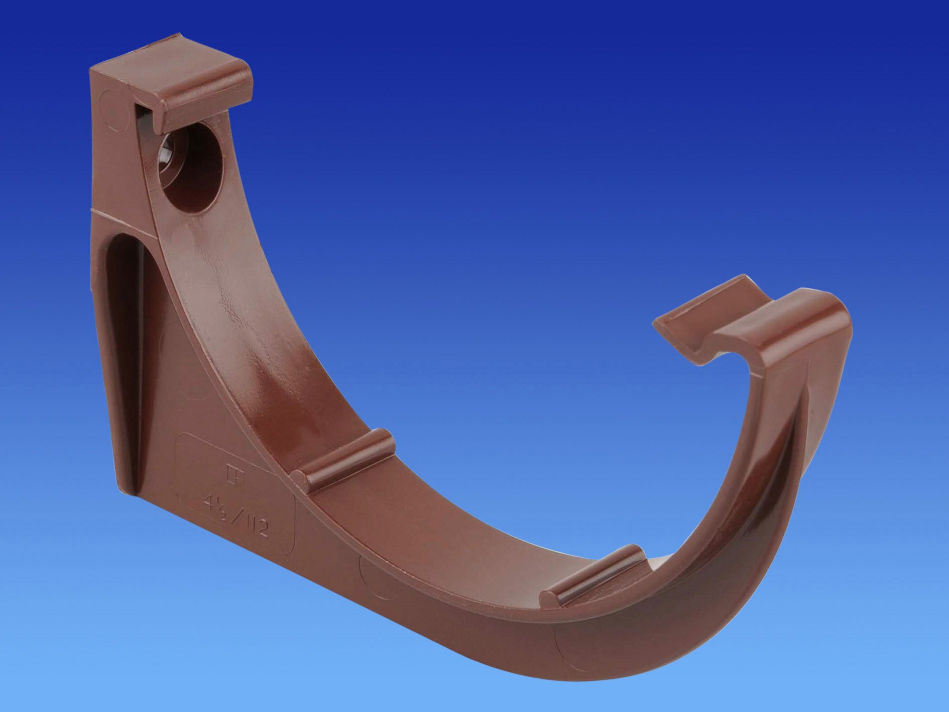 OSMA Pack of 3 X Wavin 0T019N (BROWN) Roundline Gutter Support Bracket 112mm