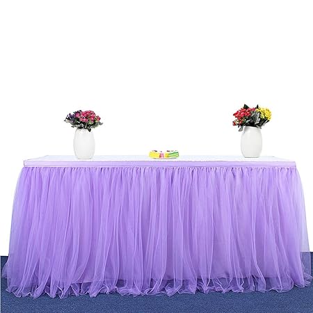 Gonna Da Tavolo Tulle Panno Per Battesimo Matrimonio La Casa Decorazioni Rughe Prova Tovaglie Rettangolari Rotonda Per Feste Di Natale Purple