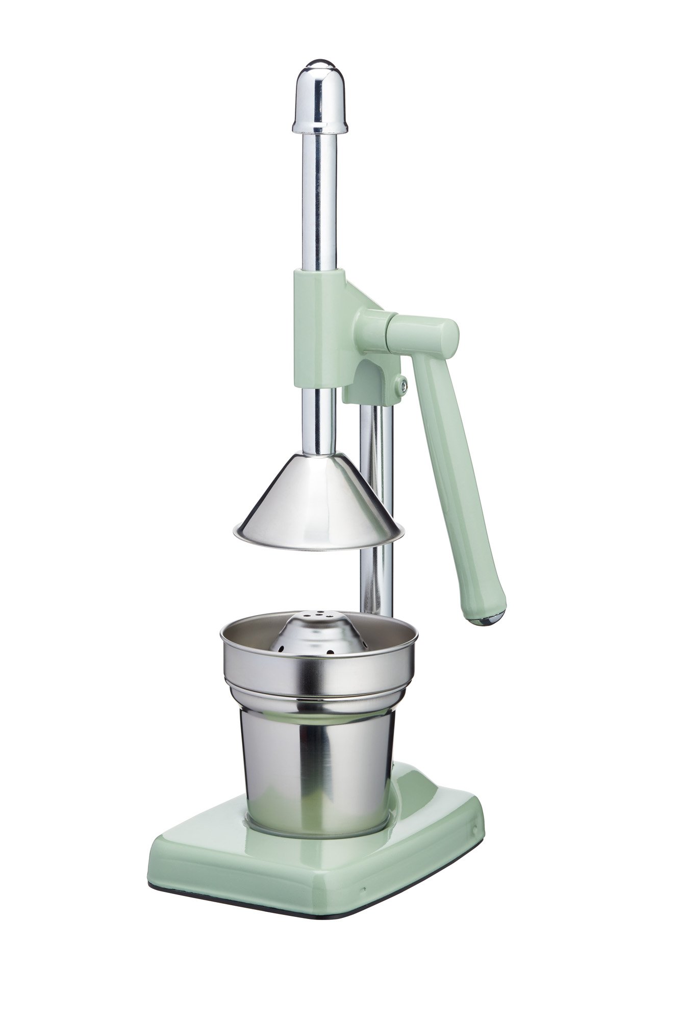 KitchenCraft Living Nostalgia Heavy Duty Lever-Arm Manual Orange Juicer - English Sage
