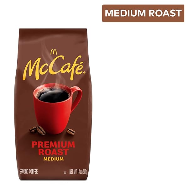MCCAFE PREMIUM ROAST, GROUND COFFEE, MEDIUM ROAST, BAGGED, 18OZ.