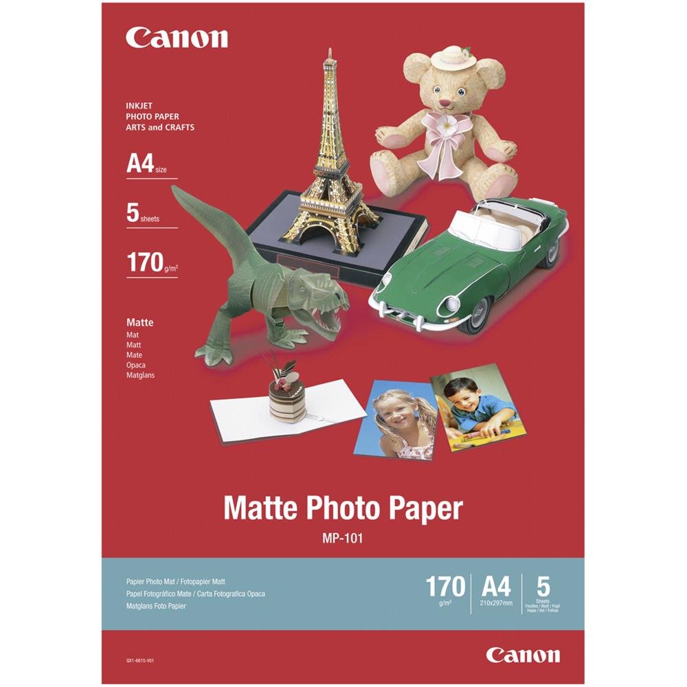 Canon MP-101 - Matt Photo Paper - A4 (210 x 297 mm) - 170 g/m2-5 Sheets