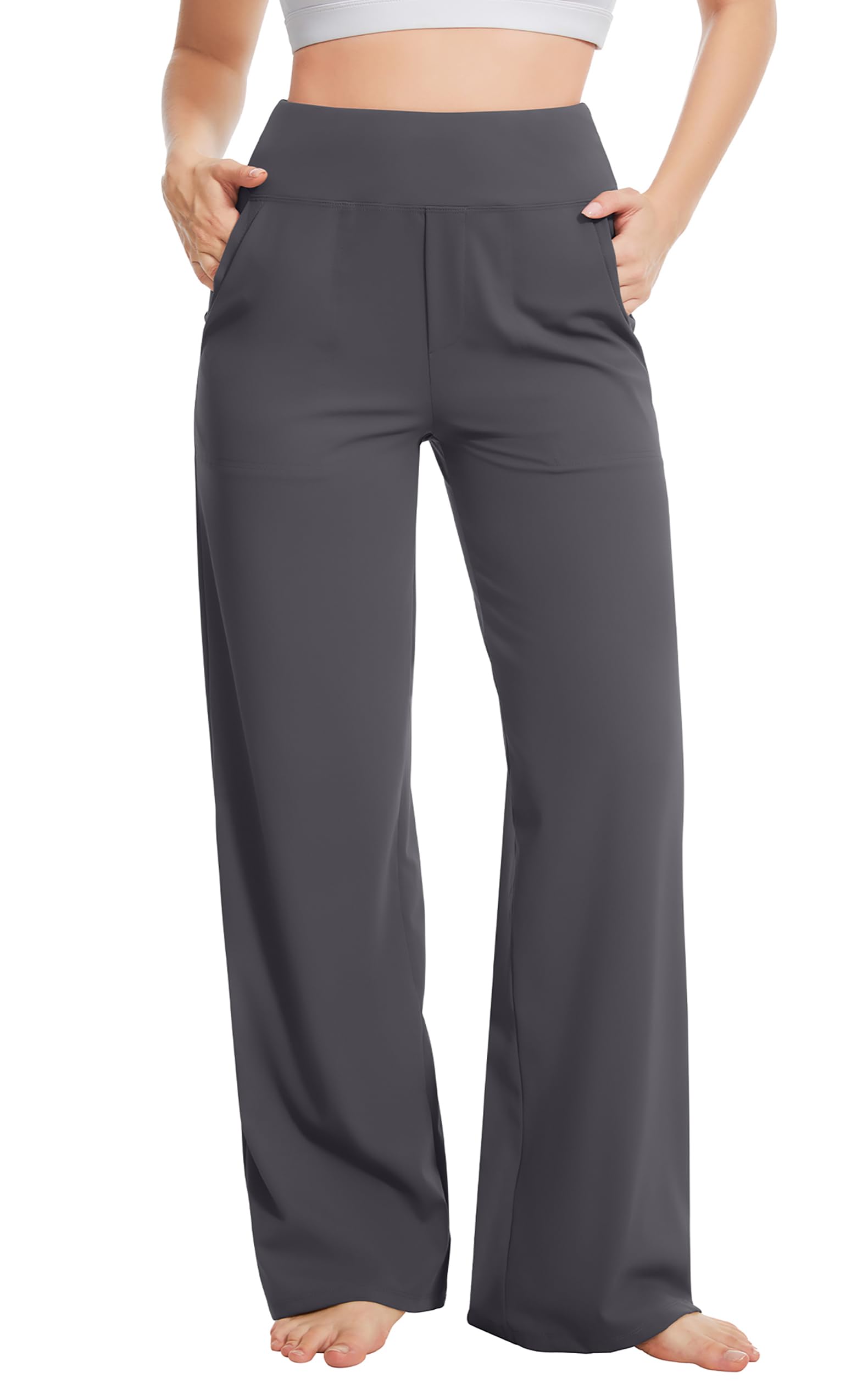 Talovee Yoga Pants Women Wide Leg Pants High Waist
