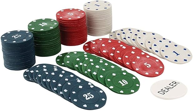 Jonquin Professional 100 Dual Toned Poker Chips with Dealer Button