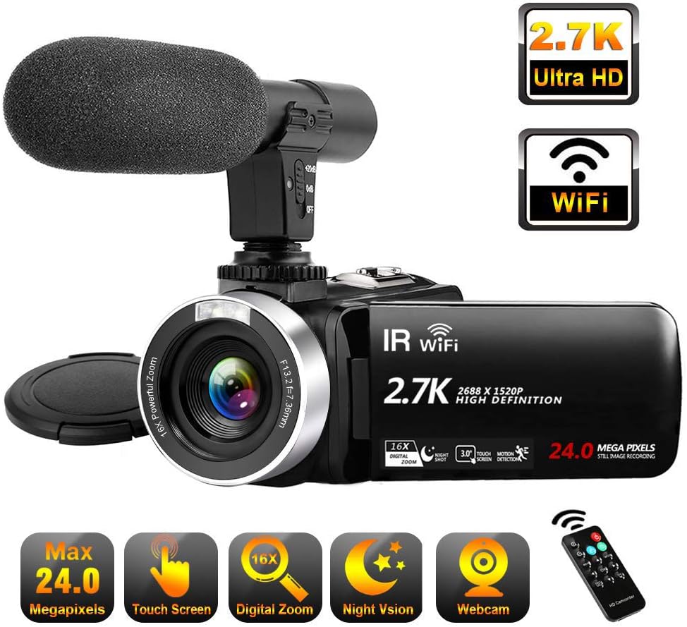 Camcorder 2.7K Full HD Camcorder Camcorder with Amazon.co.uk Camera