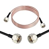Superbat F-Type Cable 75 Ohm 6ft TV Coax Cable for TV Modem Tuner High-Speed Internet, Wireless Router Digital TV Aerial, Sat
