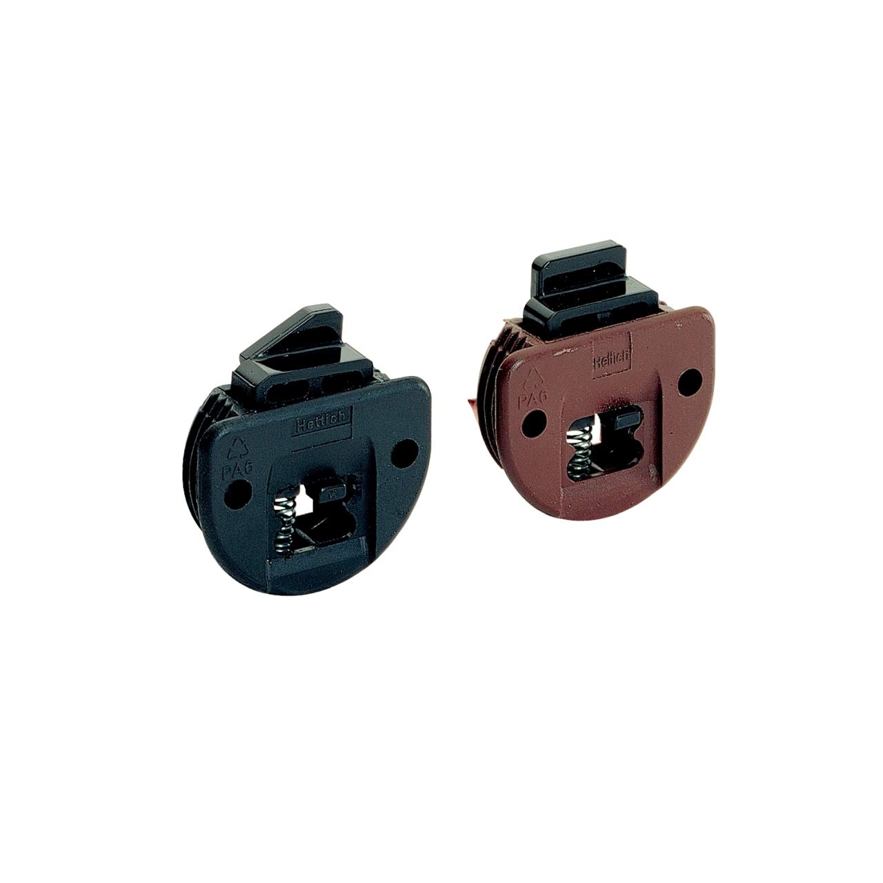 Hettich 25123 Slide Line 55 Guide Part with Spring Latch Plastic Brown