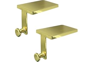 Zhitaoxun Christmas Stocking Holders,Heavy Duty Mantel Stocking Hangers,Fireplace Stocking Hangers for Christmas Holiday Party Decoration,Mantel Stocking Holder Hooks (Gold, 2PC)