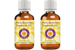dève herbes Benzoin Essential Oil (Styrax Benzoin) Pure | Viscous Texture | Rich Aroma | Unisex | All Skin Types | for External Use Only | Natural Extract | Steam Distilled 50ml X 2 (3.38 oz)