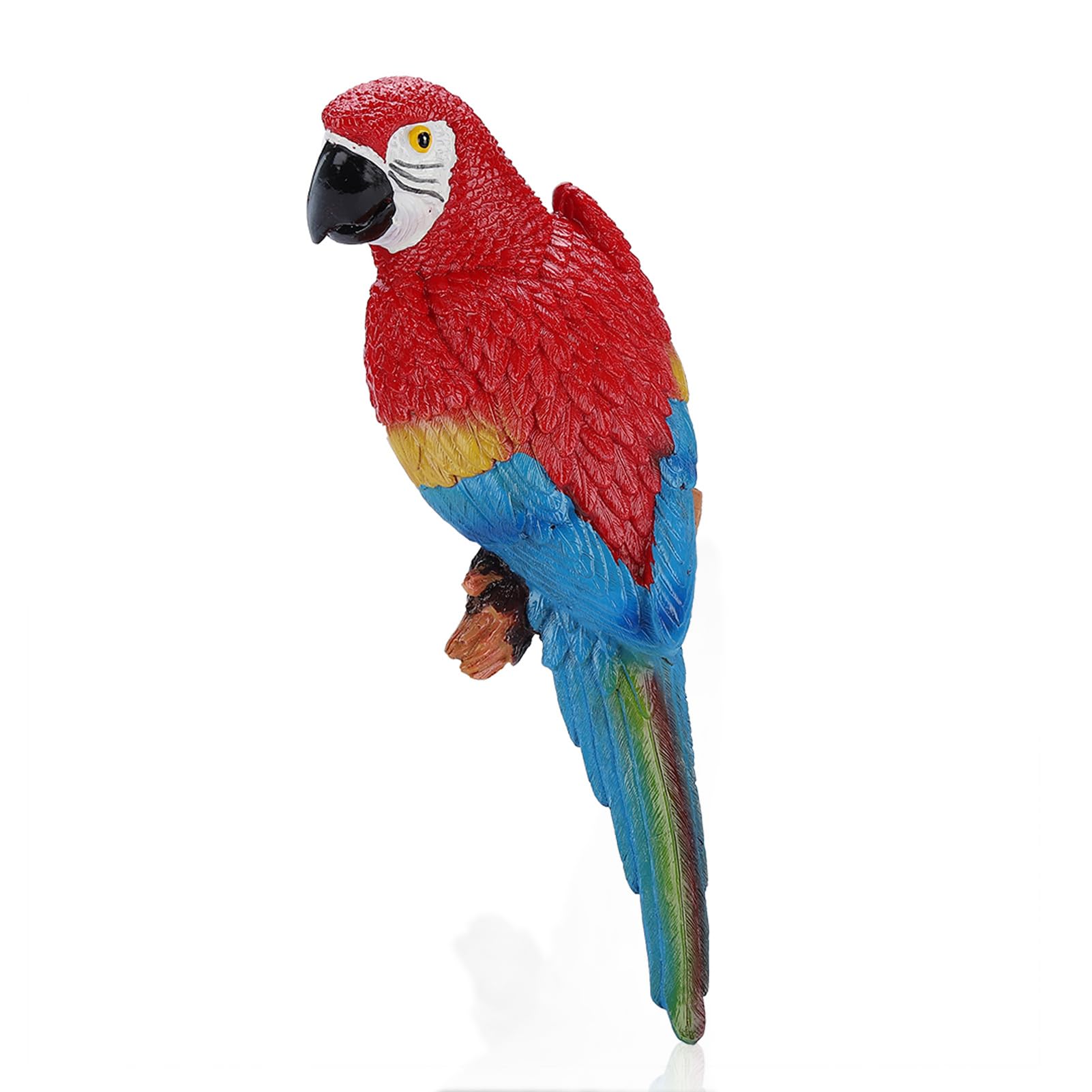 HERCHR Realistic Parrot Sculpture Resin Hanging Parrots Garden Statue Lifelike Bird Figurine Landscape Ornament 12.2×3.9×3.1in Patio Yard Lawn Figurine Birds Animal Outdoor Garden Tree Decor