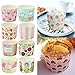 Delight eShop 50Pcs Paper Cake Cup Cupcake Cases Liners Muffin Dessert Baking Wedding Party