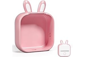 Memoking T02 Protective Case-Bunny Ears Shape Soft Silicone BPA-Free Cute Design Printer Cover, Compatible with T02 Mini Blue