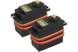 BEFFKKIP Deegoo-FPV [2-Pack] Servo Motor MG995 Metal Gear Servo Waterproof Digital High Speed Torque Servo Motor for RC Airplane Helicopter Mechanical Arm Car Control Angle 180°