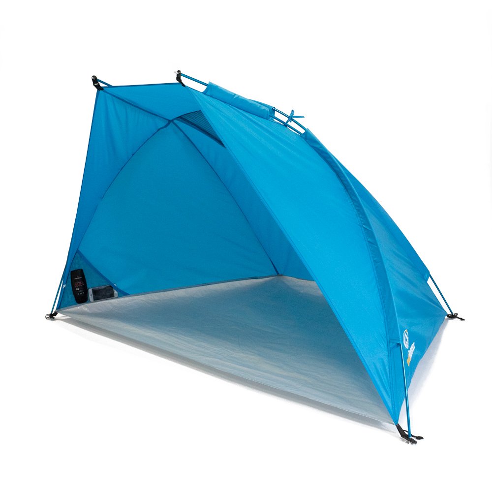 outdoorer light-beach tent Helios Air 850, UV 80, compact, small carrying size for travelling, sun shade with aluminum poles and ventilation