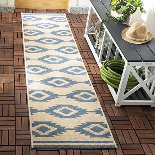 SAFAVIEH Washable Rug Outdoor Beach House Collection - 2'2" x 6' Runner, Blue &…