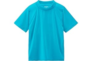 SMARASH Boy's UPF 50+ Rash Guard Swim Shirts Short Sleeve Sun Protection SPF Fishing Surfing Water Beach Shirts Quick Dry