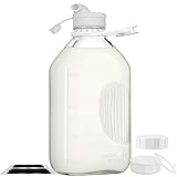 2 Qt Glass Milk Bottle with Reusable Strong