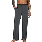 WiWi Viscose from Bamboo Mens Pajama Pants Soft Lounge Bottoms Sweatpants Sleep Pant Drawstring with Pockets S-XXL