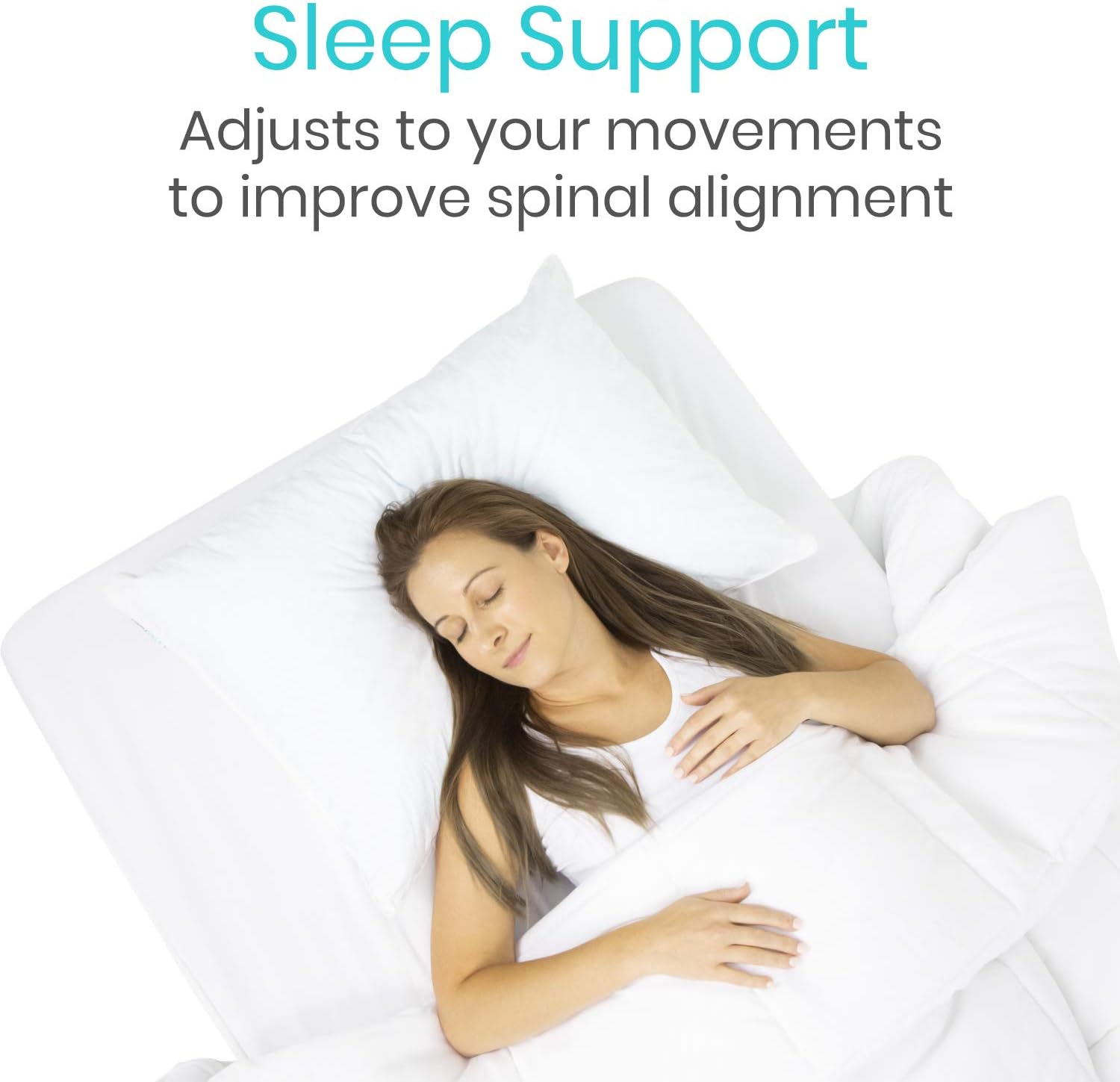 Xtra-Comfort Water Pillow - Cooling for Side, Back Sleeping in Bed - Cool Soft Memory Foam for Hot Sleepers, Night Sweats - Large Cold Ice Support for Neck Pain - Firm Orthopedic Sleep with Cover: Home & Kitchen