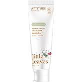 ATTITUDE Kids Fluoride-Free Toothpaste, Made in Canada, Plant- and Mineral-Based Ingredients, Vegan, Sugar-Free, Mango 120 gr